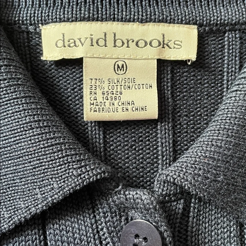 Vintage 1970’s David Brooks Black Long Sleeve Button-Down Dress/Cardigan. - Picture 3 of 3